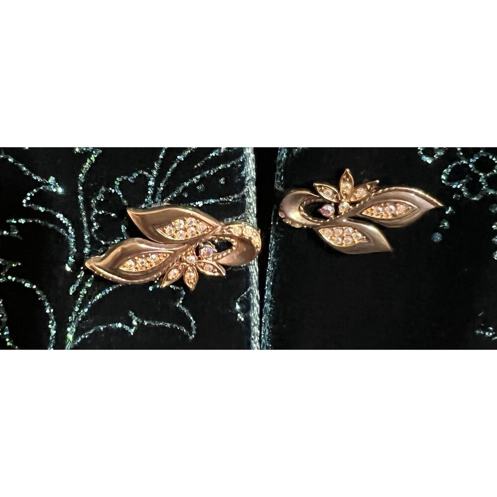 Velvet green glitter 2 pc dress & Jacket grandma mom formal Wedding Bling LN - Picture 6 of 12
